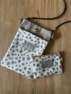 【お値下げ】ハンドメイド　スマホポーチ　サコッシュ＆ミニポーチ　ダルメシアン