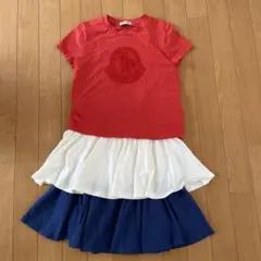 MONCLER 半袖 Tシャツ ワンピース　トリコロール　ティアード　レアのサムネイル