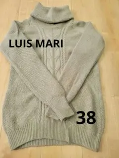 未着用　LUIS MARI アンゴラ混　グレー タートルネック ニット