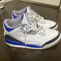 Air Jordan 3 ホワイト/ブルー スニーカー