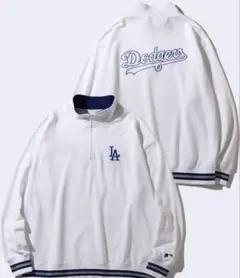 Dodgers ハーフジップトレーナー ホワイト