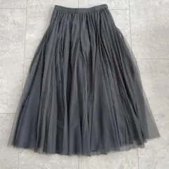 キャサリンロス　スカート　ロング　フレア　チュール　黒　M