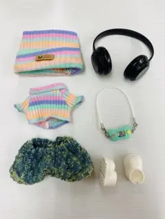 17cmラブブ服 ぬいぐるみ洋服 6点セット 着せ替え 秋冬 ニット 暖かい