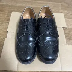 【美品】MANEBU ウィングチップ シューズ ブラックのサムネイル