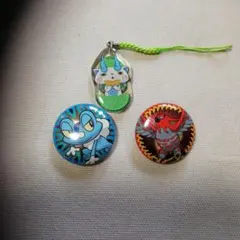 ポケモン 妖怪ウォッチ 缶バッチアクキーセット