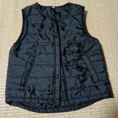 140cm　ダウンベスト ブラック ノースリーブ