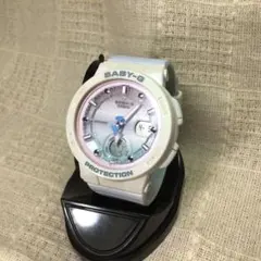 CASIO BABY-G デジタル腕時計 ホワイト＆ブルー(メタリック調)