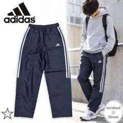 adidas アディダス ウインドブレーカーパンツ ジュニア 160 紺