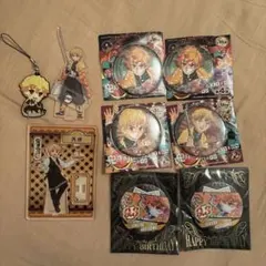 鬼滅の刃 善逸 缶バッジ アクスタ バースデー ラバーマスコット セット まとめ