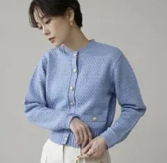 ゴールドボタンニットカーディガン