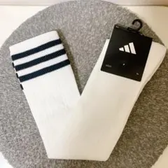 adidas 3ストライプ ニーハイソックス color white