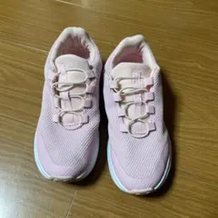 ピンク メッシュ スニーカー　女の子　22.5