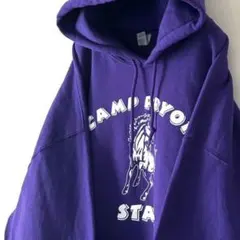 ギルダン 馬 キャンプ PRYOR スウェット パーカー XL パープル紫 古着