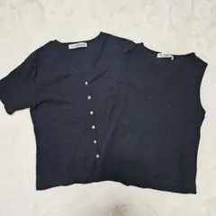 NEWYORKER ニューヨーカー カーディガン アンサンブル ブラック