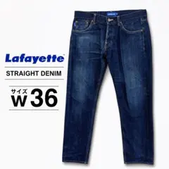 Lafayett ストレート 濃紺デニム w36 セルビッチ赤耳 ボタンフライのサムネイル