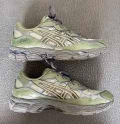 中古 アシックス スニーカー Gel NYC 26 グリーン系