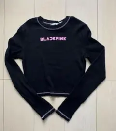 エイチアンドエム　ブラックピンクコラボ　長袖カットソー　146cm