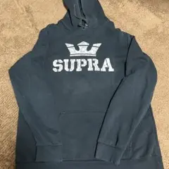 SUPRA ブラック フード付きパーカー　 スープラ裏起毛のサムネイル