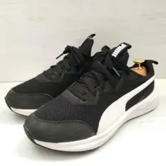 ​美品◆PUMA インシナレイト ワイド 25cm 黒 スニーカー 377521