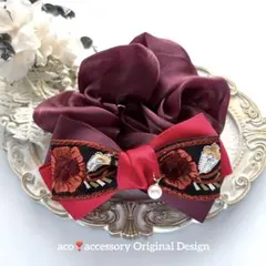 メグえもん 様お取引中⭐3787⭐❣️大人可愛いヘアアクセ❣️インド刺繍リボン メグえもん 様お取引中⭐3787⭐❣️大人可愛いヘアアクセ❣️インド