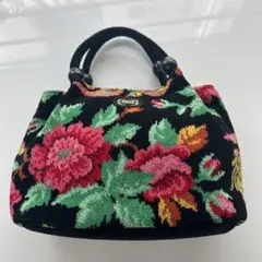 FELLER ☆花柄刺繍ハンドバッグ美品