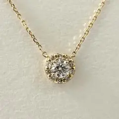 ヴァンドーム青山 K18 ダイヤモンド グレース ネックレス 0.12ct YG
