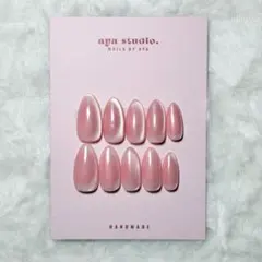 ハンドメイド ピンクネイルチップ 10個セット