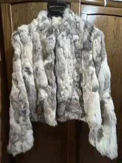 グレー系ファーコート ショート丈