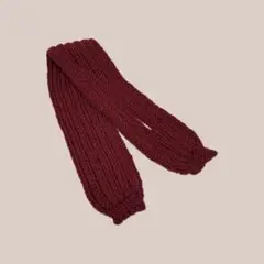 ハンドメイド　マフラー　毛糸　レッド