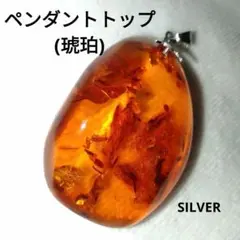 琥珀　アンバー　ペンダントトップ　11g　こはく　SILVER　シルバーのサムネイル