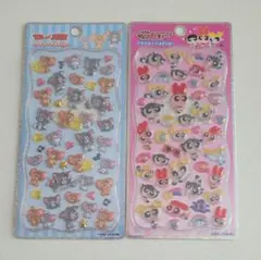 正規品　プチドロップステッカー　トムとジェリー　パワパフ　２枚セット