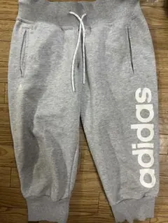 adidas climalite レディース　グレー スウェットハーフパンツ