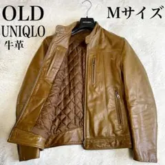 希少 オールド ユニクロ UNIQLO キャメル シングル レザージャケット