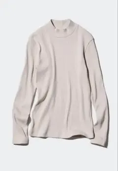 【4月末まで】UNIQLO リブハイネックT Mサイズ