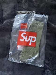 Hanes Supreme クルーソックス オリーブ