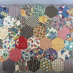 パッチワーク キルトトップ パターン おばあちゃんの花園 20枚 まとめ