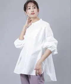 mili an deni バルーンスリーブシャツ