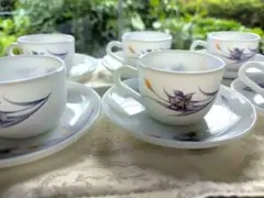 美品　未使用　ラオパラ ミルクガラス 6客 カップ&ソーサー