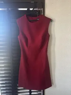 ZARA ザラ ノースリーブ フレアワンピース バーガンディ ボルドー XS