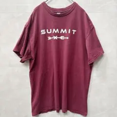 Tシャツ 半袖 SUMMIT サミット 矢 アロー メッセージロゴ ボルドー