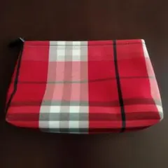 バーバリー赤ポーチ