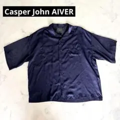 Casper John AIVER 半袖シャツ ネイビーのサムネイル