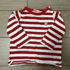 ミキハウス　80cm ボーダー長袖カットソー