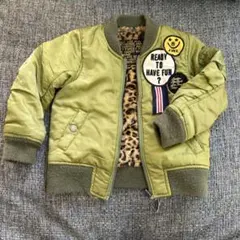 BREEZE ジャンパー　おしゃれ　暖かい　緑　豹柄