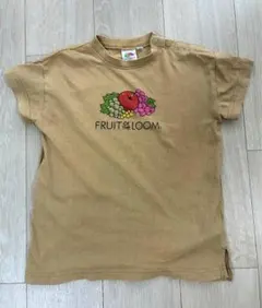 マーキーズ フルーツオブザルーム 半袖 Tシャツ 95cm ベージュ 肩ボタン有