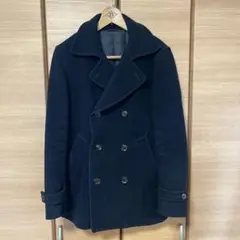 ウール ネイビー ピーコート ダブルブレスト