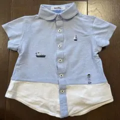 familiar ポロシャツ 110 水色