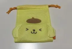 カプセルトイ ポムポムプリン メッシュ巾着 ポーチ