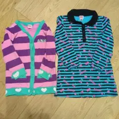 ANAP kids 長袖 110　100 2点セット ワンピース　カーディガン