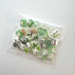 ネイルパーツ サンリオ キティ 緑 25個セット